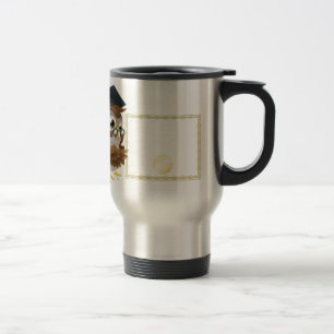 Mug De Voyage Arrière - plan de certificat de diplôme de hibou