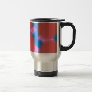 Mug De Voyage art abstrait rouge rose et bleu 56789