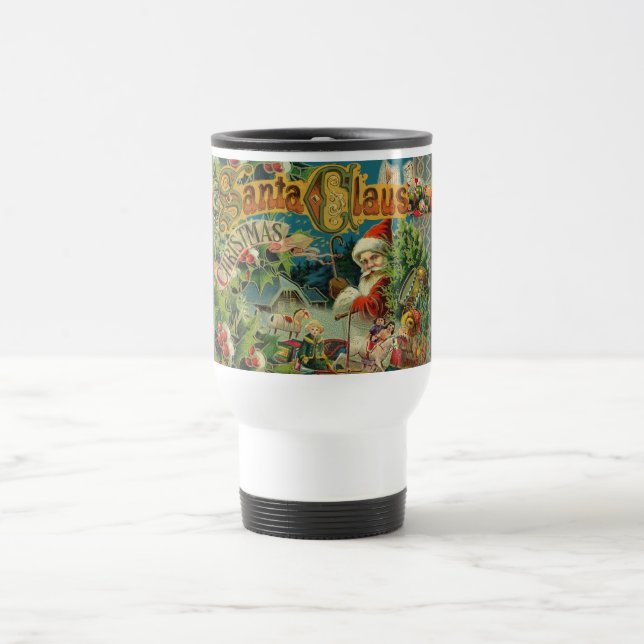 Mug De Voyage Art antique du Père Noël (Centre)