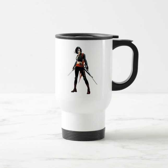Mug De Voyage Art de bande dessinée du peloton | Katana de (Droite)