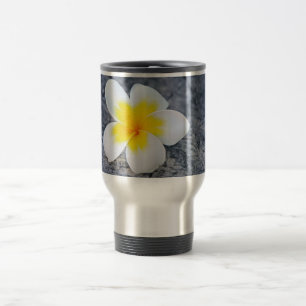 Mug De Voyage Art de Frangipanier Tropical Rose