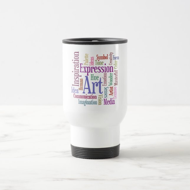 Mug De Voyage Art de mot de l'inspiration de l'artiste créatif (Centre)