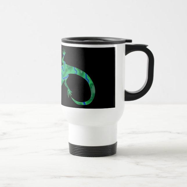 Mug De Voyage Art déco Grüner Gecko (Droite)