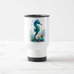 Mug De Voyage art marin/de plage/côtier hippique