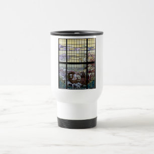 Mug De Voyage Art Nouveau Verre Coloré Scène Marine