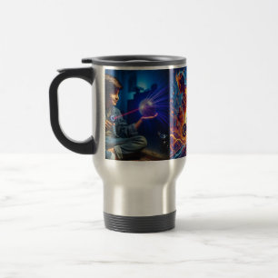 Mug De Voyage Art numérique Imaginaire dynamique pour les servie