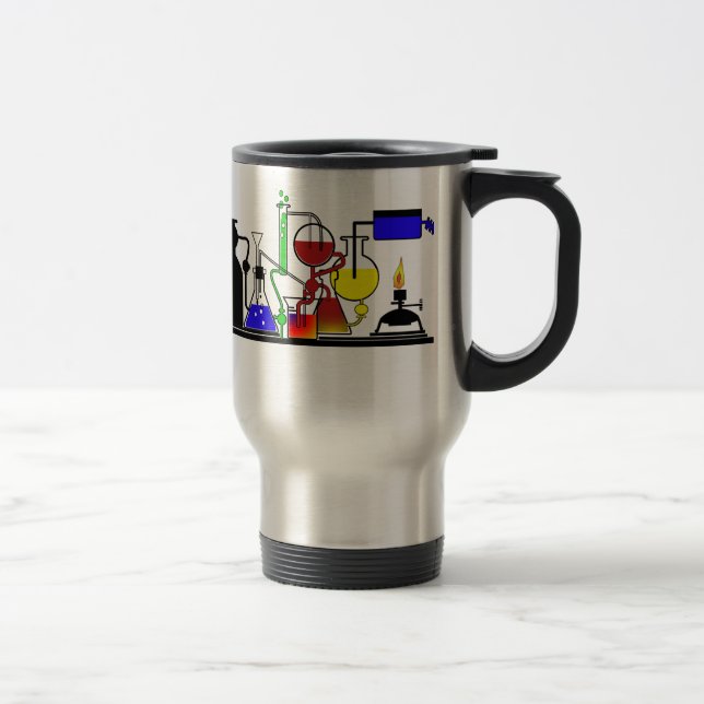 MUG DE VOYAGE ARTICLES DE LABORATOIRE - SCIENTIFIQUE FOU DE (Droit)