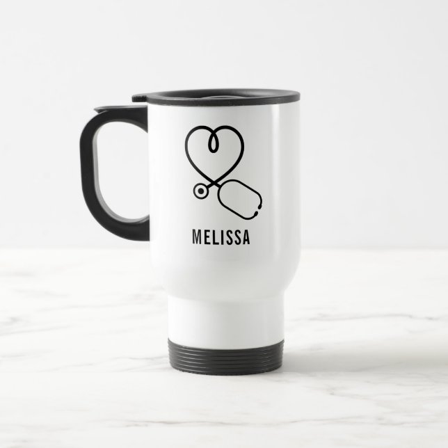 Mug De Voyage Assistant Médicale Coeur d'amour (Gauche)