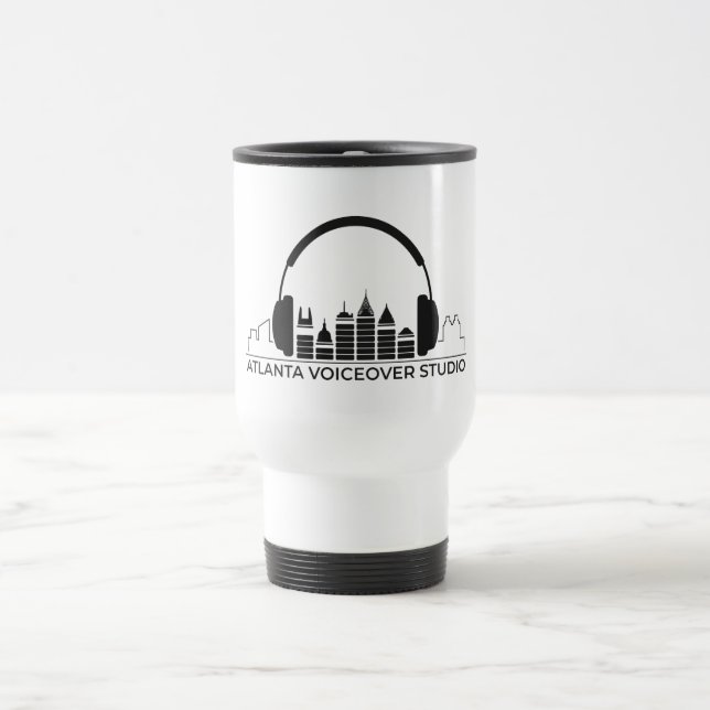Mug De Voyage Atlanta Voicover Studio Tumble café/thé (blanc) (Centre)