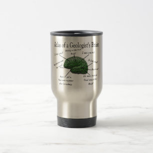 Mug De Voyage Atlas des cadeaux drôles du cerveau d'un géologue