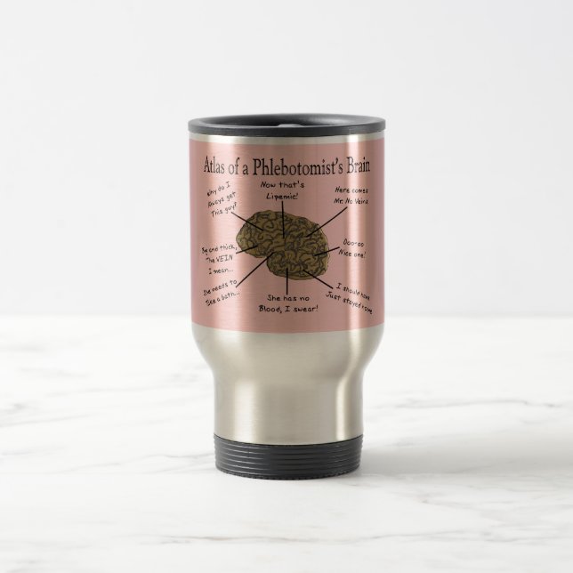 Mug De Voyage Atlas du cerveau d'un Phlebotomist (Centre)