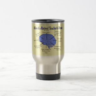 Mug De Voyage Atlas du cerveau d'un professeur retraité