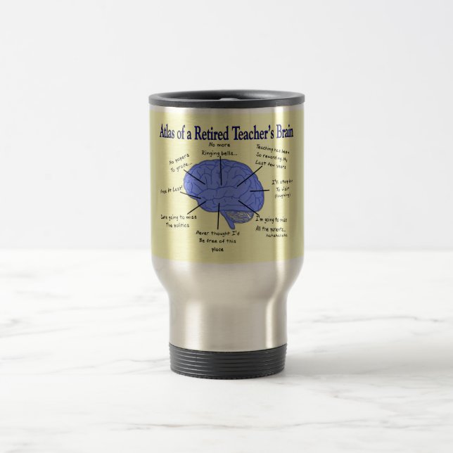 Mug De Voyage Atlas du cerveau d'un professeur retraité (Centre)