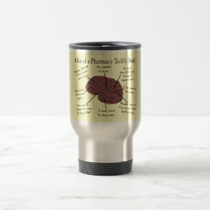 Mug De Voyage Atlas du cerveau d'une technologie de pharmacie