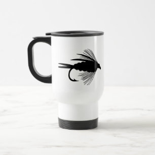 Mug De Voyage Attrait de pêche de mouche noire