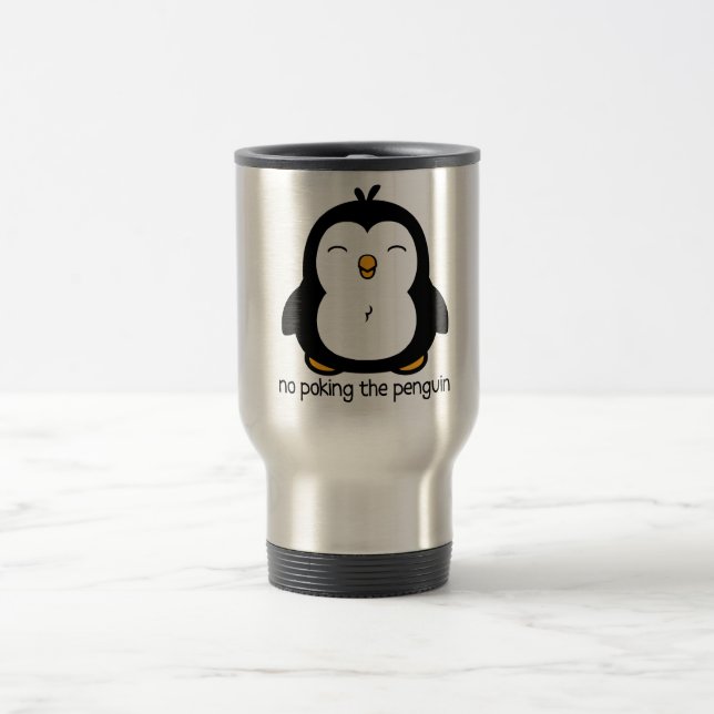 Mug De Voyage Aucun pousser le pingouin (Centre)