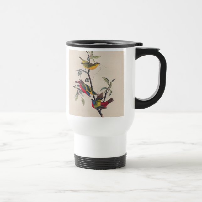 Mug De Voyage Audubon Peint Bunting Bird Wildlife (Droite)