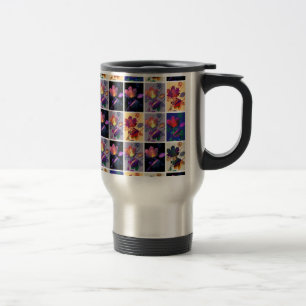 Mug De Voyage Autumn Leaves Rustic Patchwork