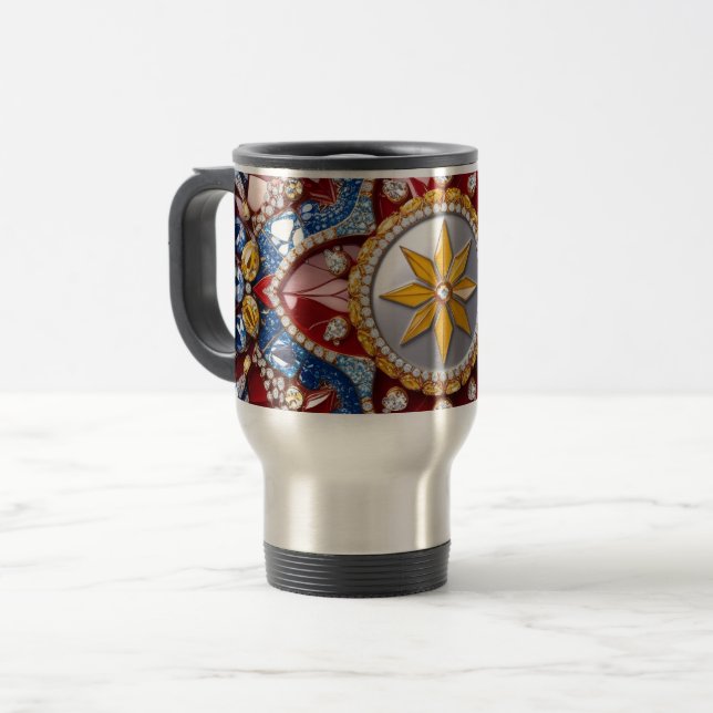 Mug de voyage avec des couleurs colombiennes (Devant gauche)