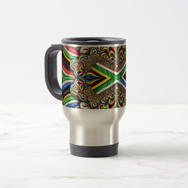 Mug de voyage avec des couleurs sud-africaines des (Devant gauche)