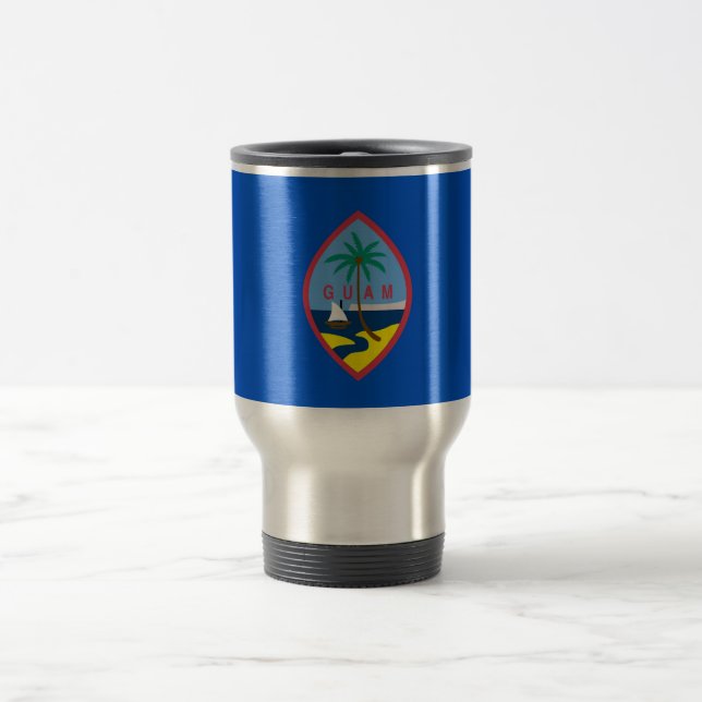 Mug de voyage avec Drapeau de Guam - USA (Centre)
