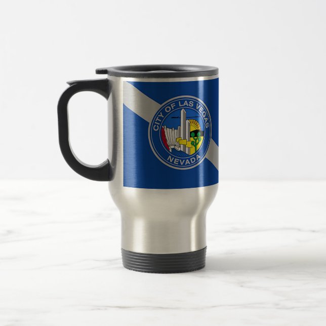 Mug de voyage avec Drapeau de Las Vegas, USA (Gauche)