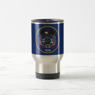 Mug de voyage avec Drapeau de l'Etat de l'Utah - U