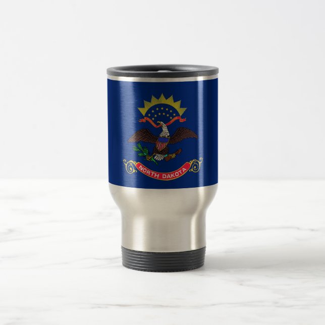 Mug de voyage avec drapeau de l'État du Dakota du  (Centre)