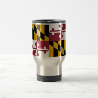 Mug de voyage avec Drapeau de l'état du Maryland -