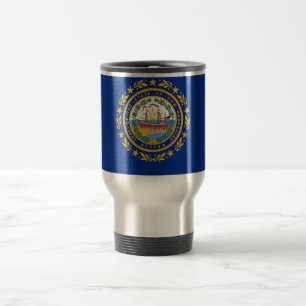 Mug de voyage avec drapeau de l'État du New Hampsh