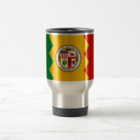 Mug de voyage avec Drapeau de Los Angeles, Califor