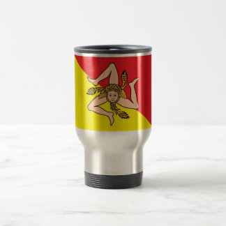 Mug de voyage avec Drapeau de Sicile, Italie