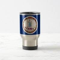 Mug de voyage avec Drapeau de Virginie Etat - USA