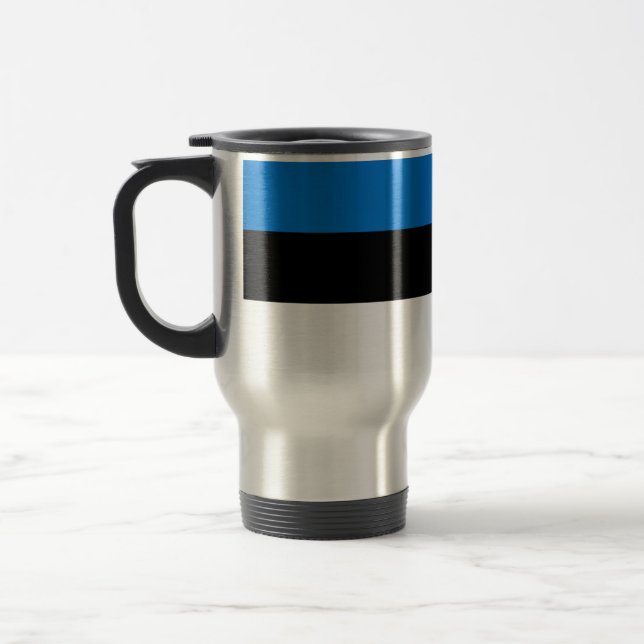 Mug de voyage avec Drapeau d'Estonie (Gauche)