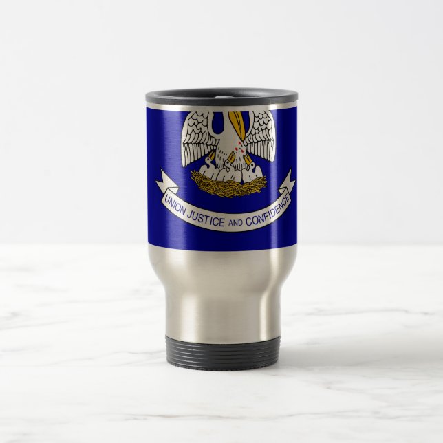 Mug de voyage avec Drapeau Louisiana State - USA (Centre)