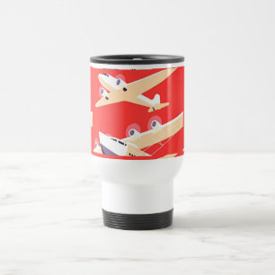 Mug De Voyage Avion volant Vintage WPA coloré