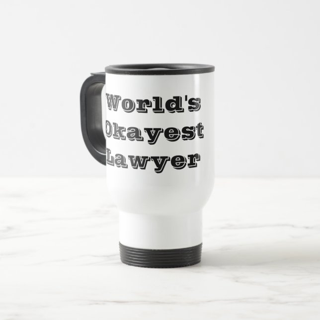 Mug De Voyage Avocat d'Okayest du monde (Devant gauche)