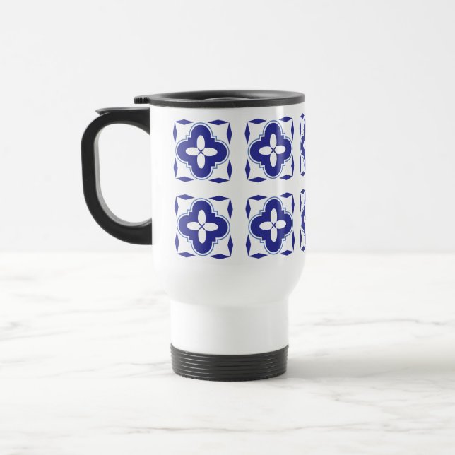 Mug De Voyage Azulejo Bleu Gras (Gauche)
