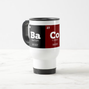 Mug De Voyage Bacon d'éléments chimiques amusants