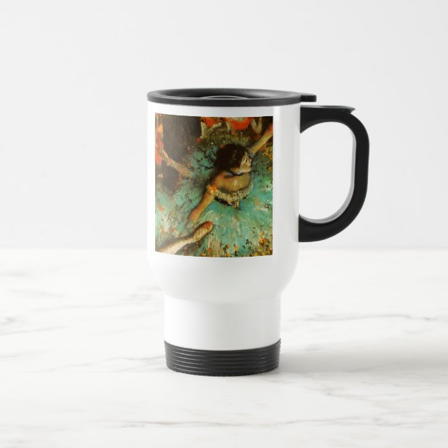 Mug De Voyage Ballerina Dance Green Dancer Edger Degas Peinture (Droite)