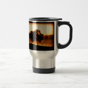 Mug De Voyage Banc du crépuscule Arbres