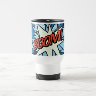 Mug De Voyage Bande dessinée BOOM Moderne Fun Typographie