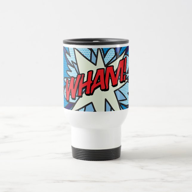 Mug De Voyage Bande dessinée Pop Art WHAM! (Centre)