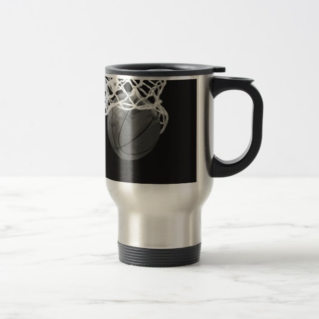 Mug De Voyage Basket-ball noir et blanc (Droit)