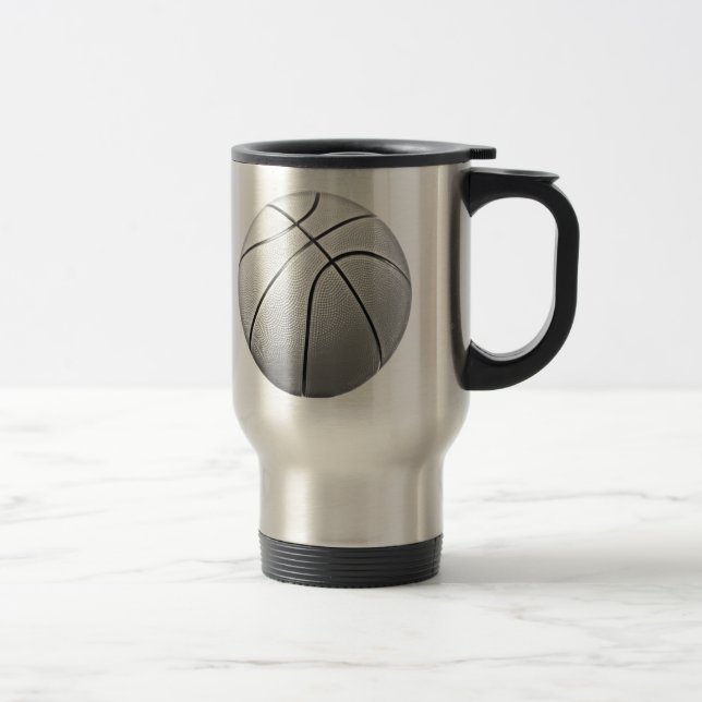 Mug De Voyage Basket-ball noir et blanc (Droit)