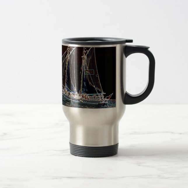 Mug De Voyage Bateau à voile - Photo Abstraite (Droit)