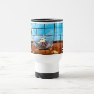 Mug De Voyage Bateau dans une bouteille en mer