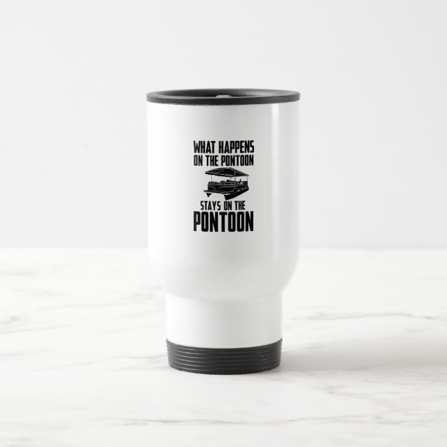 Mug De Voyage Bateau Pontoon (Centre)