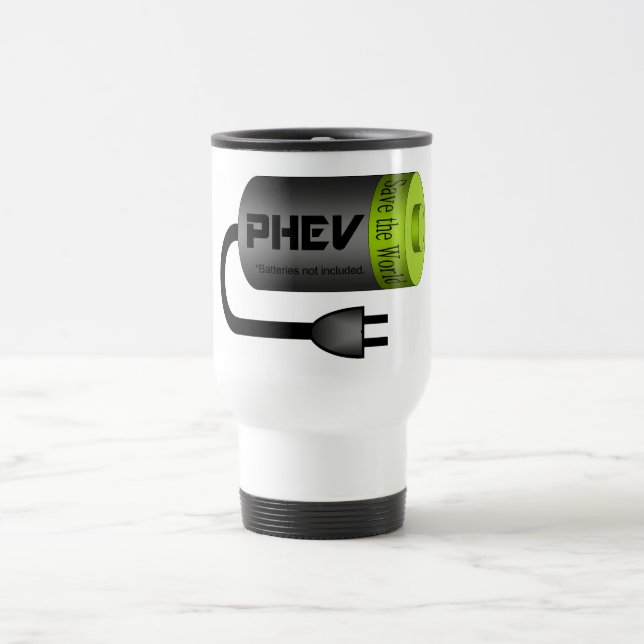 Mug De Voyage Batterie supérieure verte et prise de PHEV (Centre)