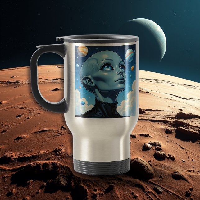 Mug De Voyage Beau Alien extra-terrestre Être (Créateur téléchargé)